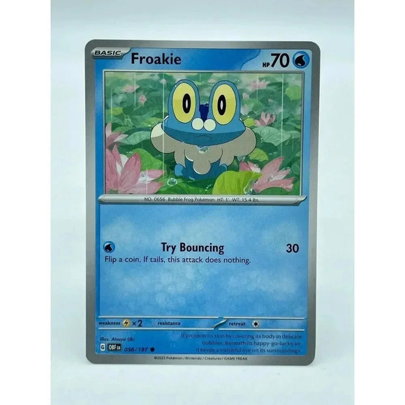 Froakie 056/197 S&V: Obsidian Flames Non-Holo Pokémon TCG Mint Unplayed - Picture 1 of 6